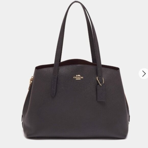 Coach Charlie 40 Carryall Black Pebbled Leather Pristine Condition - Picture 2 of 13